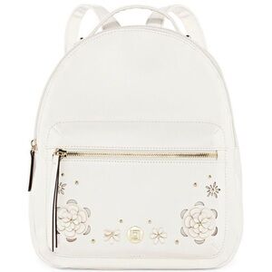 Liz Clairbore Elegant White Floral Backpack